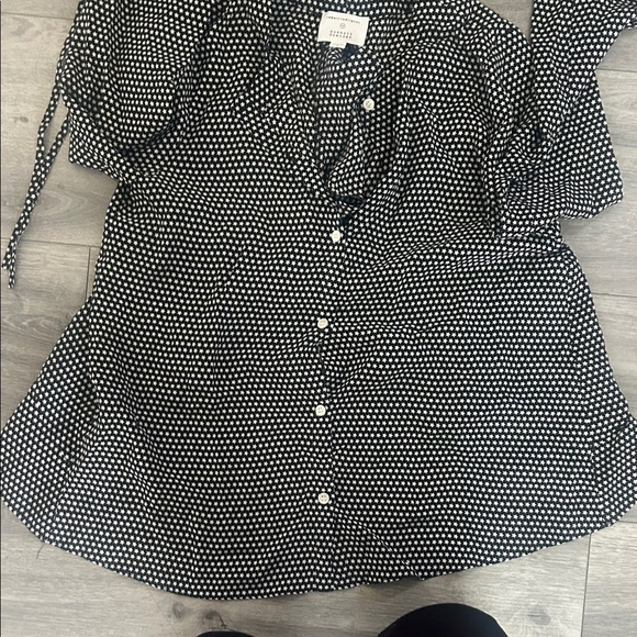 Robert Rodriguez Black and White Star Pattern Open Back Top - Picture 3 of 11